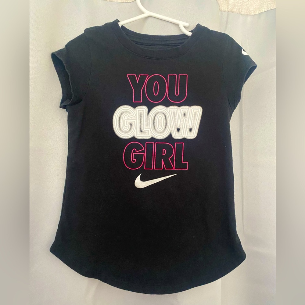 Nike Black Kids T-Shirt - You Glow Girl/ Good used condition
